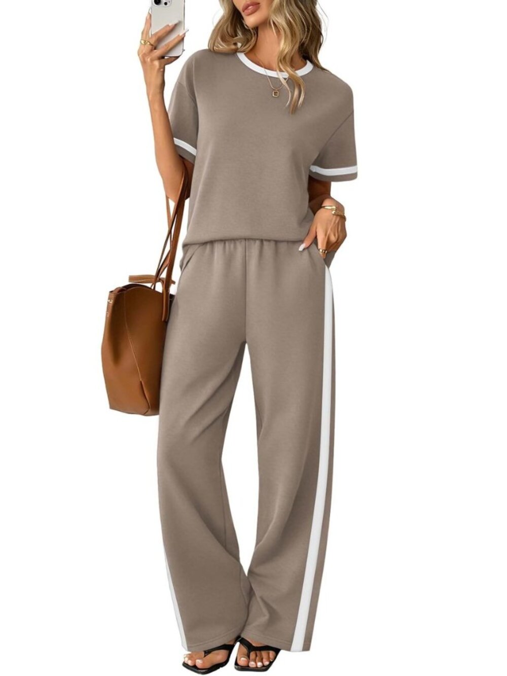 2 Piece Sets for Women Matching Sets Summer Outfits Resort Wear Short Sleeve